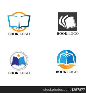 Book education Logo Template vector Illustration