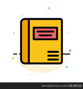 Book, Education, Medical Book, Medical Abstract Flat Color Icon Template