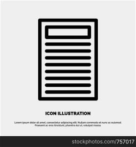 Book, Education, Red Line Icon Vector