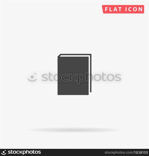 Book flat vector icon. Glyph style sign. Simple hand drawn illustrations symbol for concept infographics, designs projects, UI and UX, website or mobile application.. Book flat vector icon