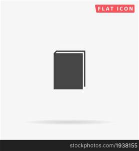 Book flat vector icon. Glyph style sign. Simple hand drawn illustrations symbol for concept infographics, designs projects, UI and UX, website or mobile application.. Book flat vector icon