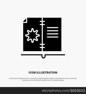 Book, Guide, Hardware, Instruction solid Glyph Icon vector