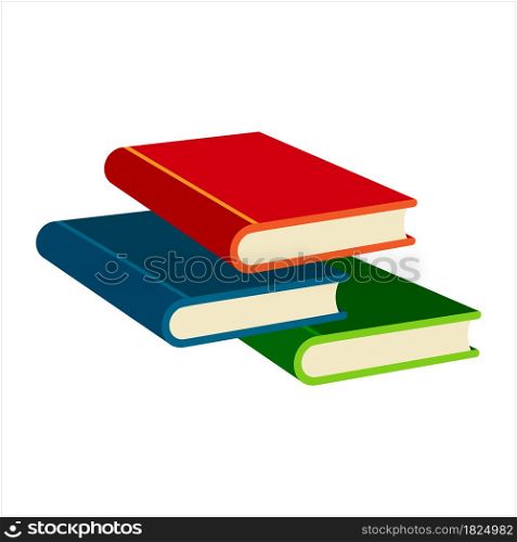 Book Icon, Hard Cover Book, Vector Art Illustration