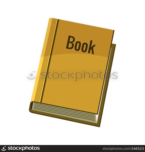 Book icon in cartoon style on a white background. Book icon, cartoon style