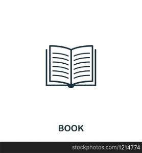 Book icon. Line style icon design. UI. Illustration of book icon. Pictogram isolated on white. Ready to use in web design, apps, software, print. Book icon. Line style icon design. UI. Illustration of book icon. Pictogram isolated on white. Ready to use in web design, apps, software, print.