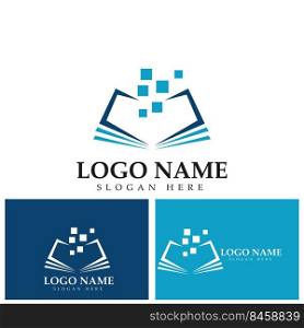 Book icon Logo Education Flat Vector Design