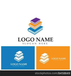Book icon Logo Education Flat Vector Design