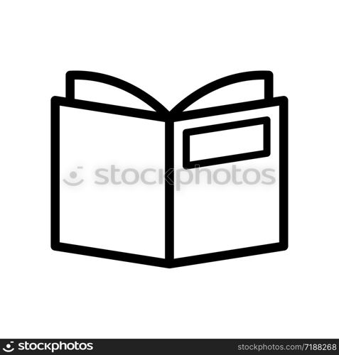 book icon, open book icon in trendy flat style