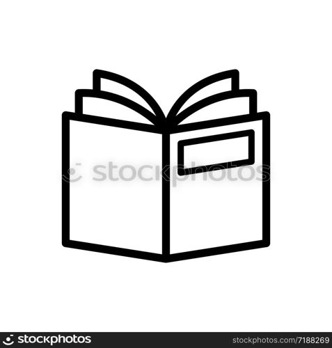 book icon, open book icon in trendy flat style