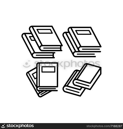 book icon, open book icon in trendy flat style