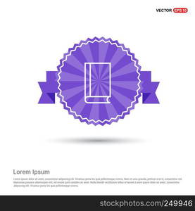 Book icon - Purple Ribbon banner