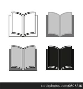 Book icon set. Vector illustration. EPS 10. Stock image.. Book icon set. Vector illustration. EPS 10.