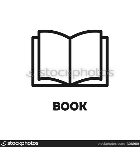 Book icon. Simple vector illustration on white background. EPS 10