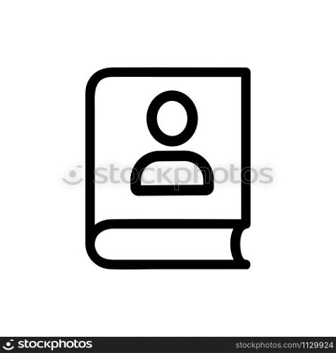 book icon vector. A thin line sign. Isolated contour symbol illustration. book icon vector. Isolated contour symbol illustration