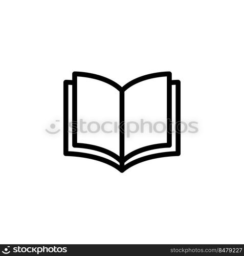 Book icon vector logo template flat style