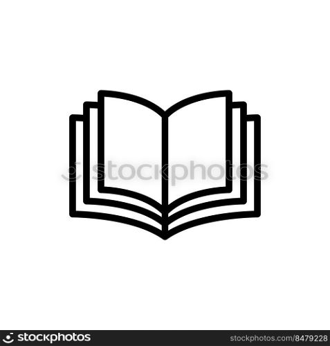 Book icon vector logo template flat style