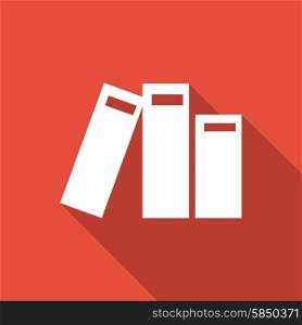 Book icon with a long shadow