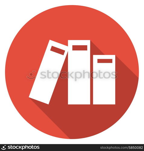 Book icon with long shadow