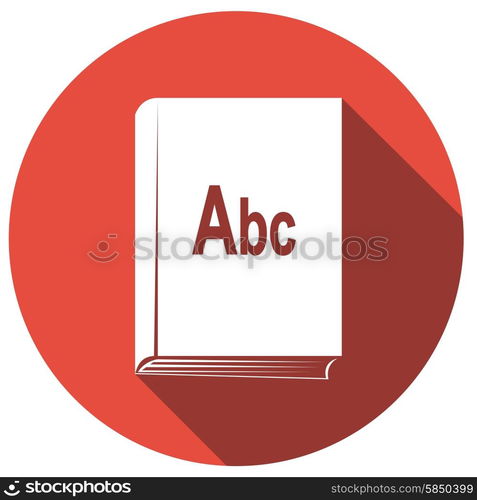 Book icon with long shadow