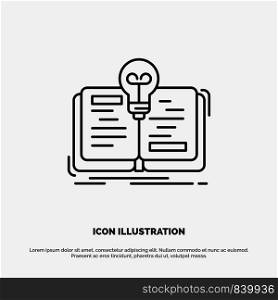 Book, Idea, Novel, Story Line Icon Vector