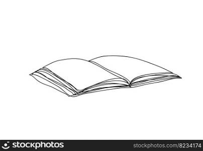 book line drawing style, Continuous one line vector illustration