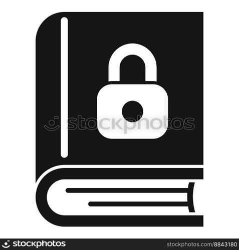 Book lock icon simple vector. Cipher data. Code computer. Book lock icon simple vector. Cipher data