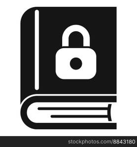 Book lock icon simple vector. Cipher data. Code computer. Book lock icon simple vector. Cipher data