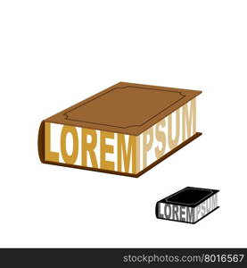 Book logo emblem. Design template fo bookstore. Vector illustration.