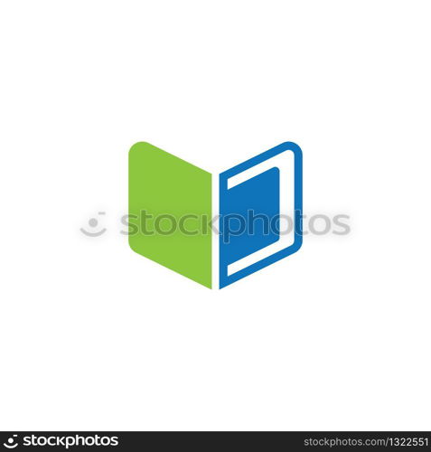 Book logo template vector icon illustration design
