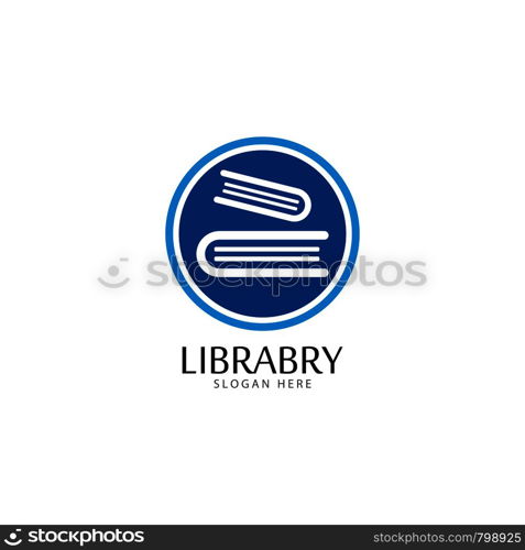 Book Logo Template vector Illustration design