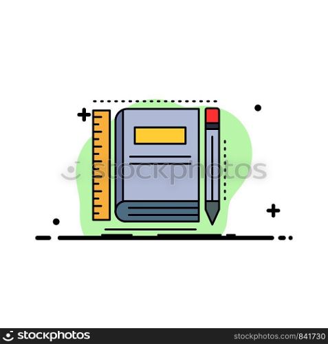 Book, notebook, notepad, pocket, sketching Flat Color Icon Vector