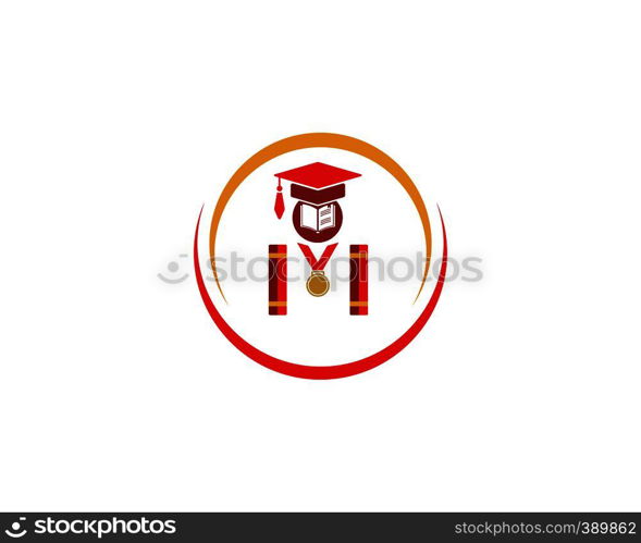 book,paper,document logo,icon of education Template vector illustration design