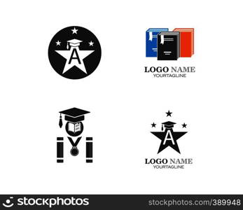 book,paper,document logo,icon of education Template vector illustration design