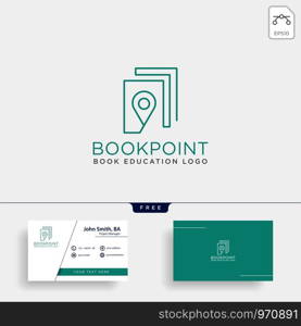 book pin marker or navigation map simple line logo template vector illustration icon element - vector file. book pin marker or navigation map simple line logo template vector illustration icon element