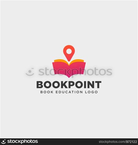 book pin marker or navigation map simple line logo template vector illustration icon element - vector file. book pin marker or navigation map simple line logo template vector illustration icon element