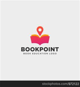 book pin marker or navigation map simple line logo template vector illustration icon element - vector file. book pin marker or navigation map simple line logo template vector illustration icon element