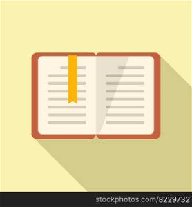 Book reading icon flat vector. C&us education. Study life. Book reading icon flat vector. C&us education