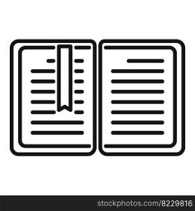 Book reading icon outline vector. C&us education. Study life. Book reading icon outline vector. C&us education