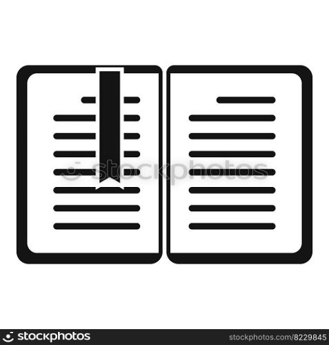 Book reading icon simple vector. C&us education. Study life. Book reading icon simple vector. C&us education
