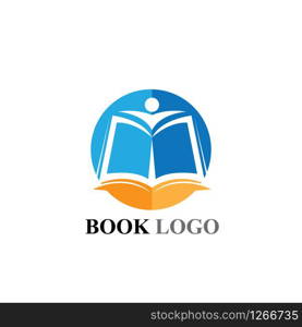 Book reading logo and symbol vector