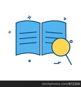 book search icon design vector
