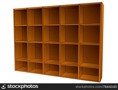 book shelf isolated on a white background