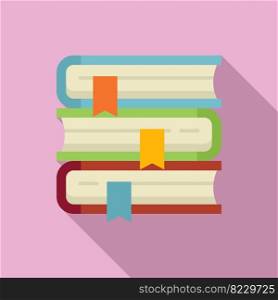 Book stack icon flat vector. C&us education. City group. Book stack icon flat vector. C&us education