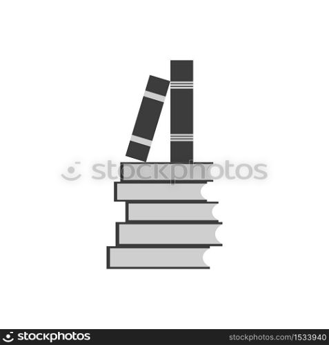 Book stack icon isolated on white background. Vector illustration