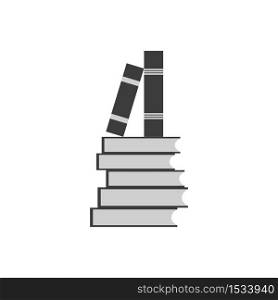 Book stack icon isolated on white background. Vector illustration