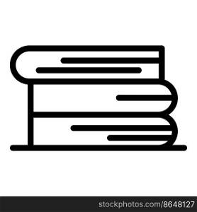 Book stack icon outline vector. Library pile. School textbook. Book stack icon outline vector. Library pile