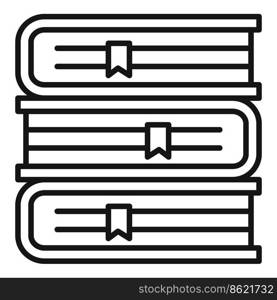 Book stack icon outline vector. Sustainable development. Earth industry. Book stack icon outline vector. Sustainable development