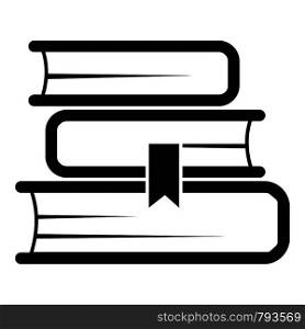 Book stack icon. Simple illustration of book stack vector icon for web design isolated on white background. Book stack icon, simple style