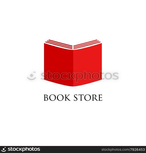 Book store or library logo sign.. Book store or library logo sign
