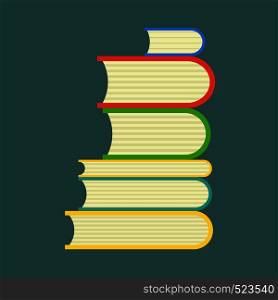 Book study vector library reading education. Literature icon isolated white side view university